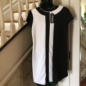 Boohoo Paneled Shift Dress